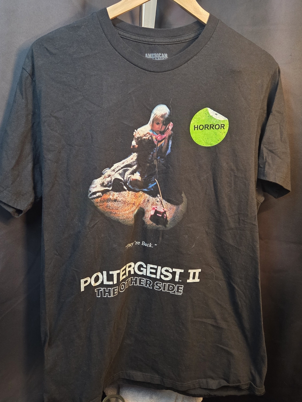Poltergeist II The Other Side Black Graphic Tee - American Apparel